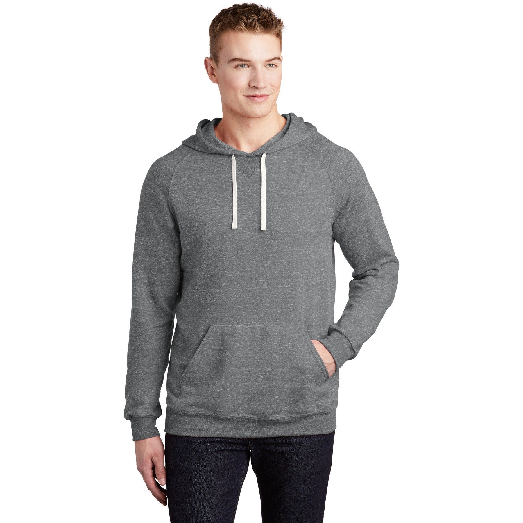 Jerzees-Jerzees ® Snow Heather French Terry Raglan Hoodie 90M-MedTech-2