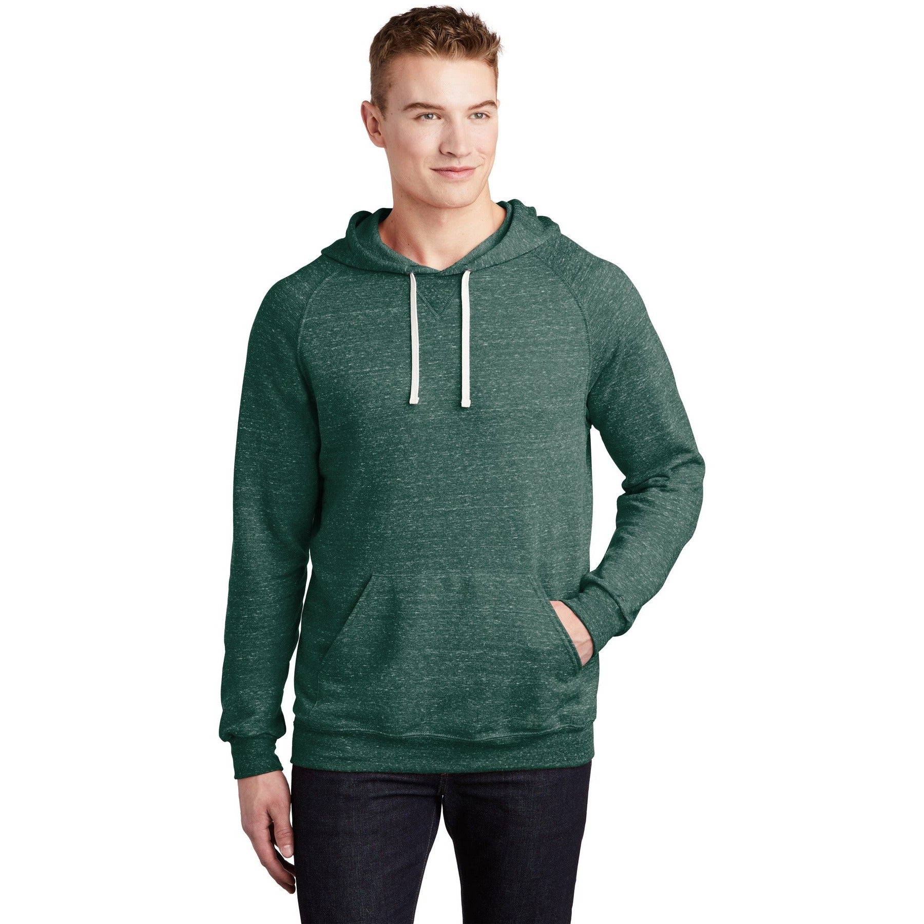 Jerzees-Jerzees ® Snow Heather French Terry Raglan Hoodie 90M-MedTech-4