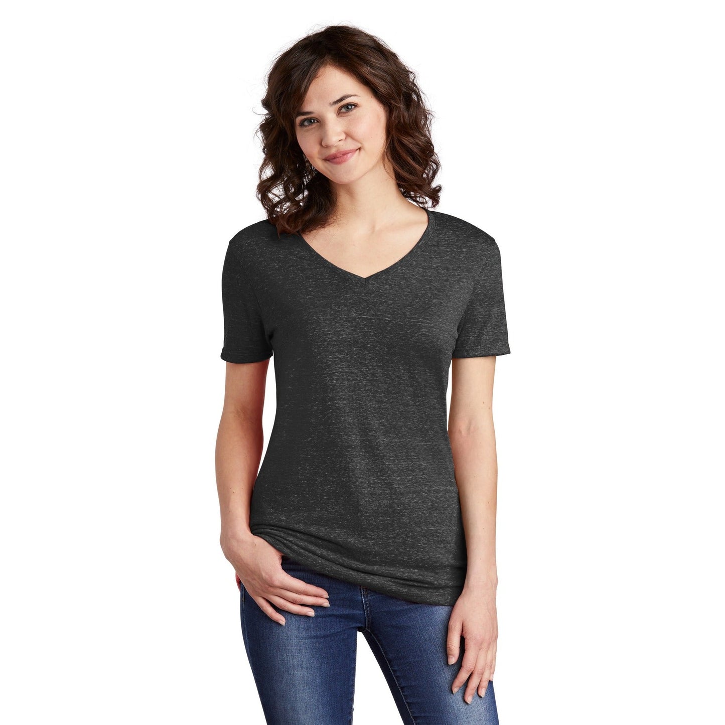 Jerzees-Jerzees ® Women's Snow Heather Jersey V-Neck T-Shirt 88WV-MedTech-1
