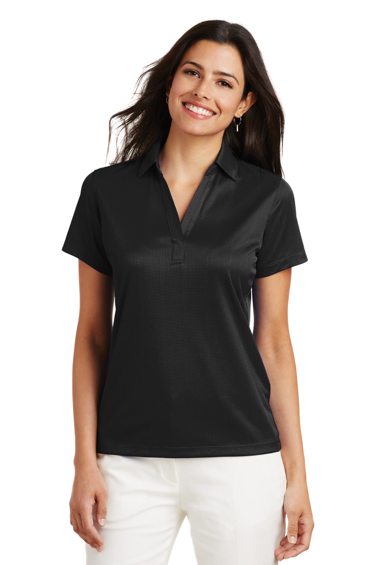 Port Authority- Port Authority® Women's Performance Fine Jacquard Polo. L528-Medtech- 2