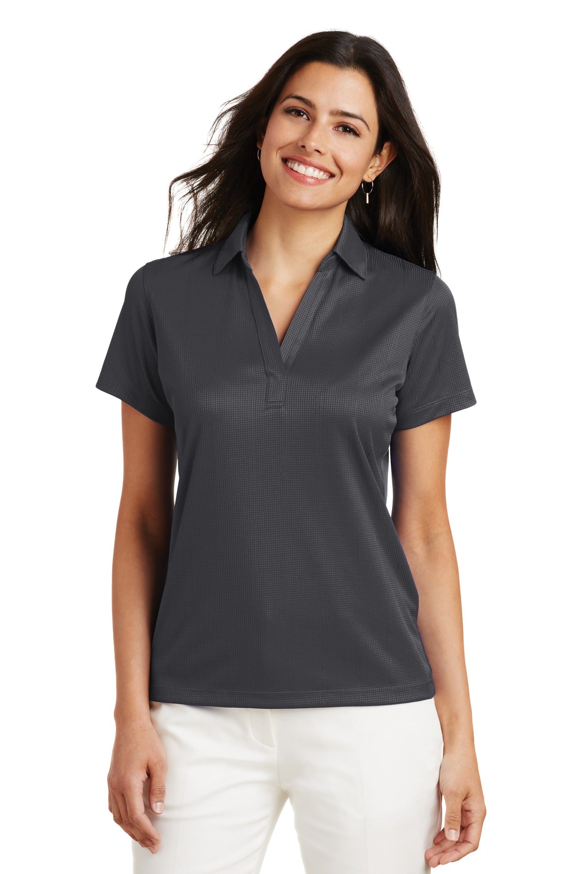 Port Authority- Port Authority® Women's Performance Fine Jacquard Polo. L528-Medtech- 4