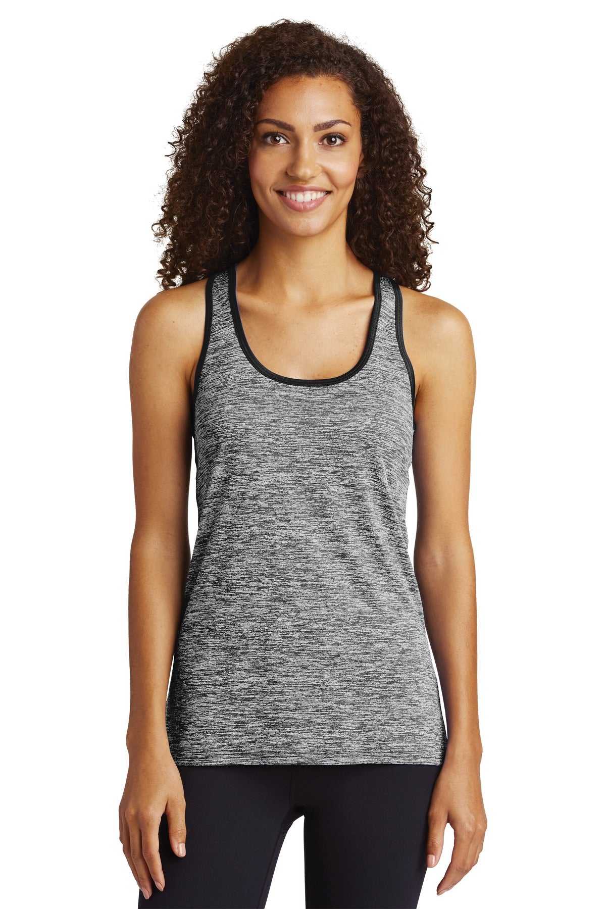 Sport-Tek- Sport-Tek ® Women's PosiCharge ® Electric Heather Racerback Tank. LST396-Medtech- 1