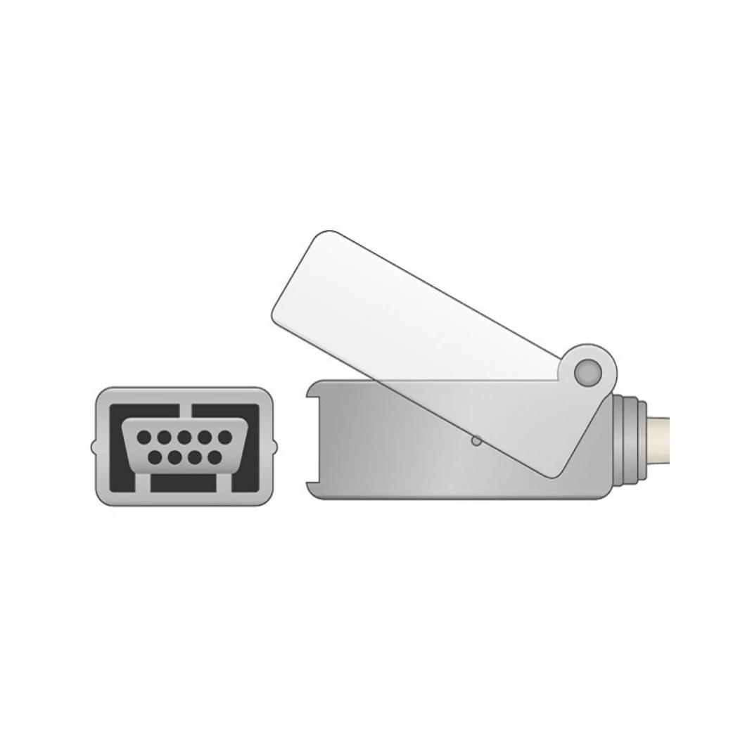 Masimo-Masimo® Compatible LNC-10 SPO2 Patient Cable, 10ft-MedTech-3