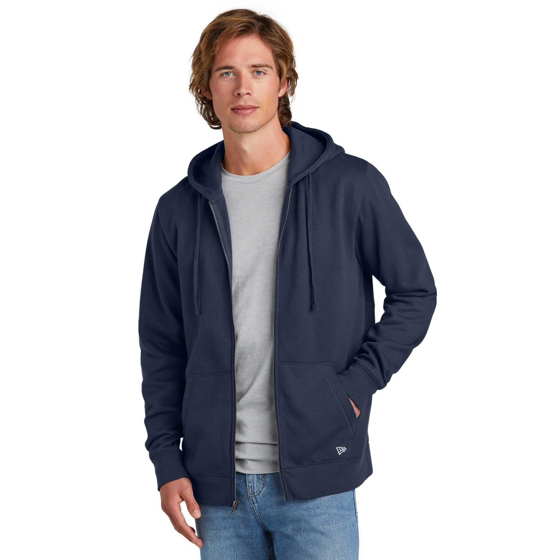 New Era-New Era® Comeback Fleece Full-Zip Hoodie NEA551-MedTech-4