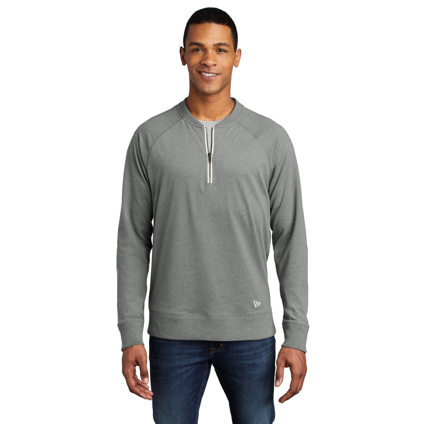New Era-New Era ® Sueded Cotton Blend 1/4-Zip Pullover NEA123-MedTech-3