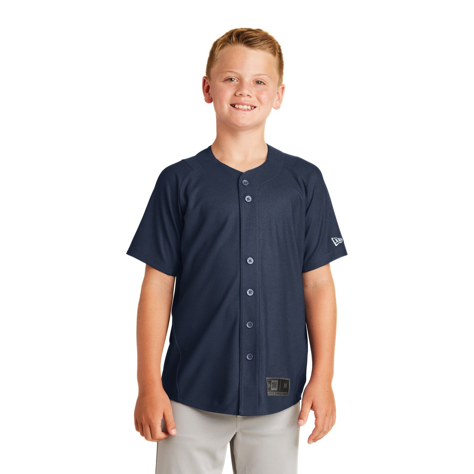 New Era-New Era ® Youth Diamond Era Full-Button Jersey. YNEA220-MedTech-7