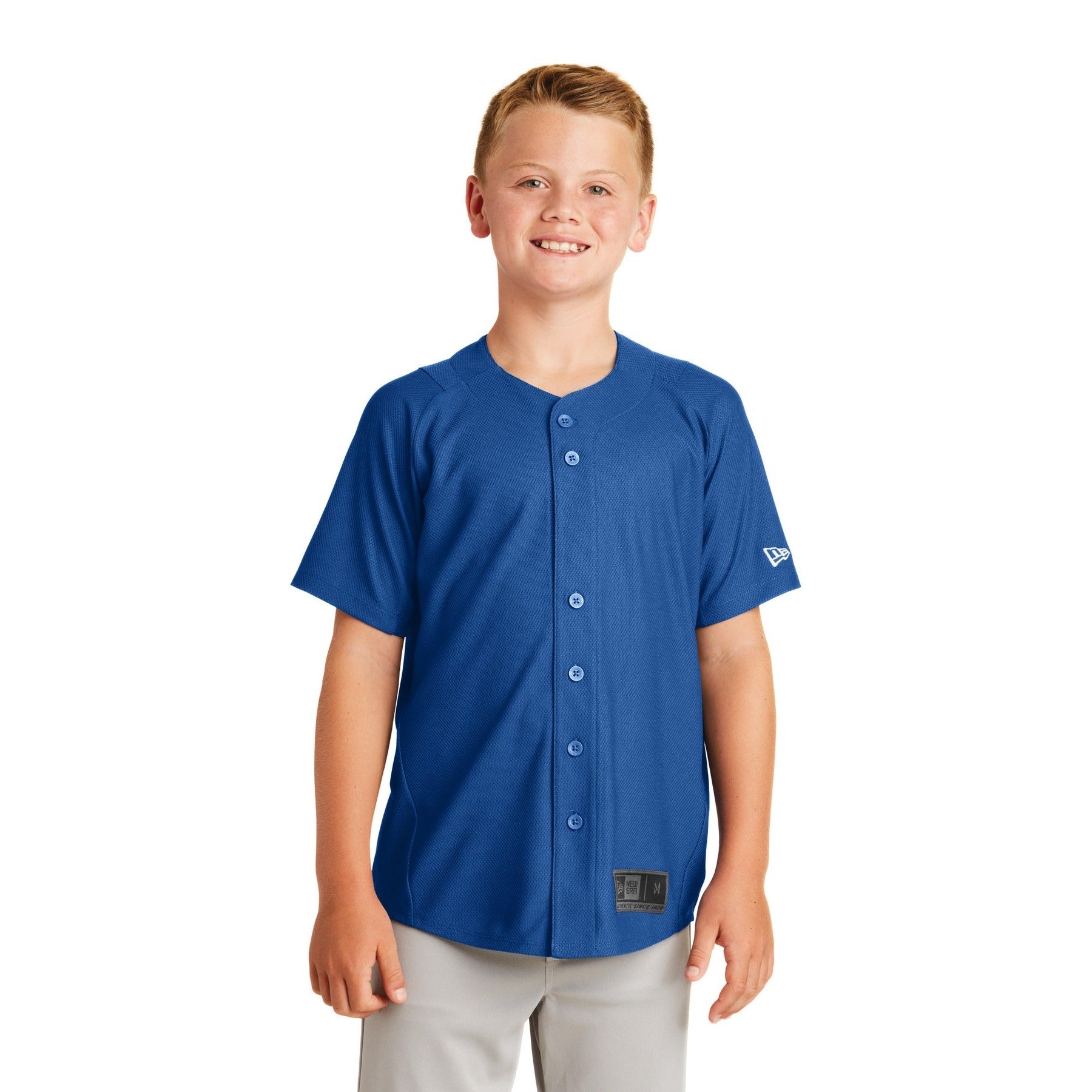 New Era-New Era ® Youth Diamond Era Full-Button Jersey. YNEA220-MedTech-5