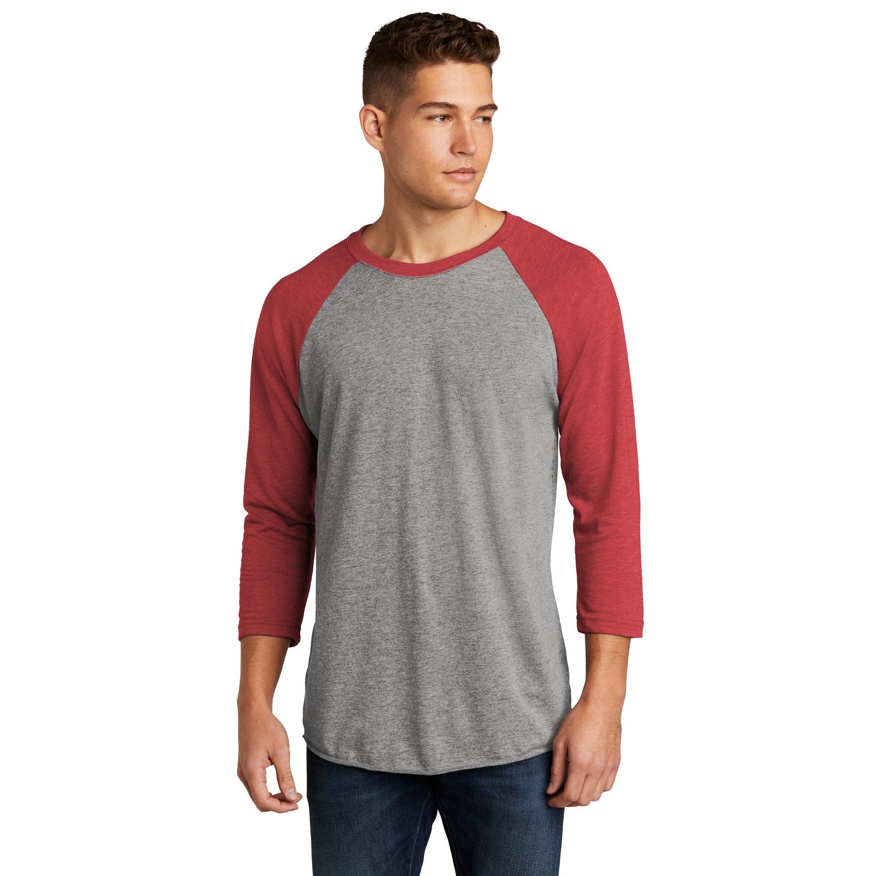 Next Level Apparel-Next Level Apparel® Unisex Tri-Blend 3/4-Sleeve Raglan Tee. NL6051-MedTech-9