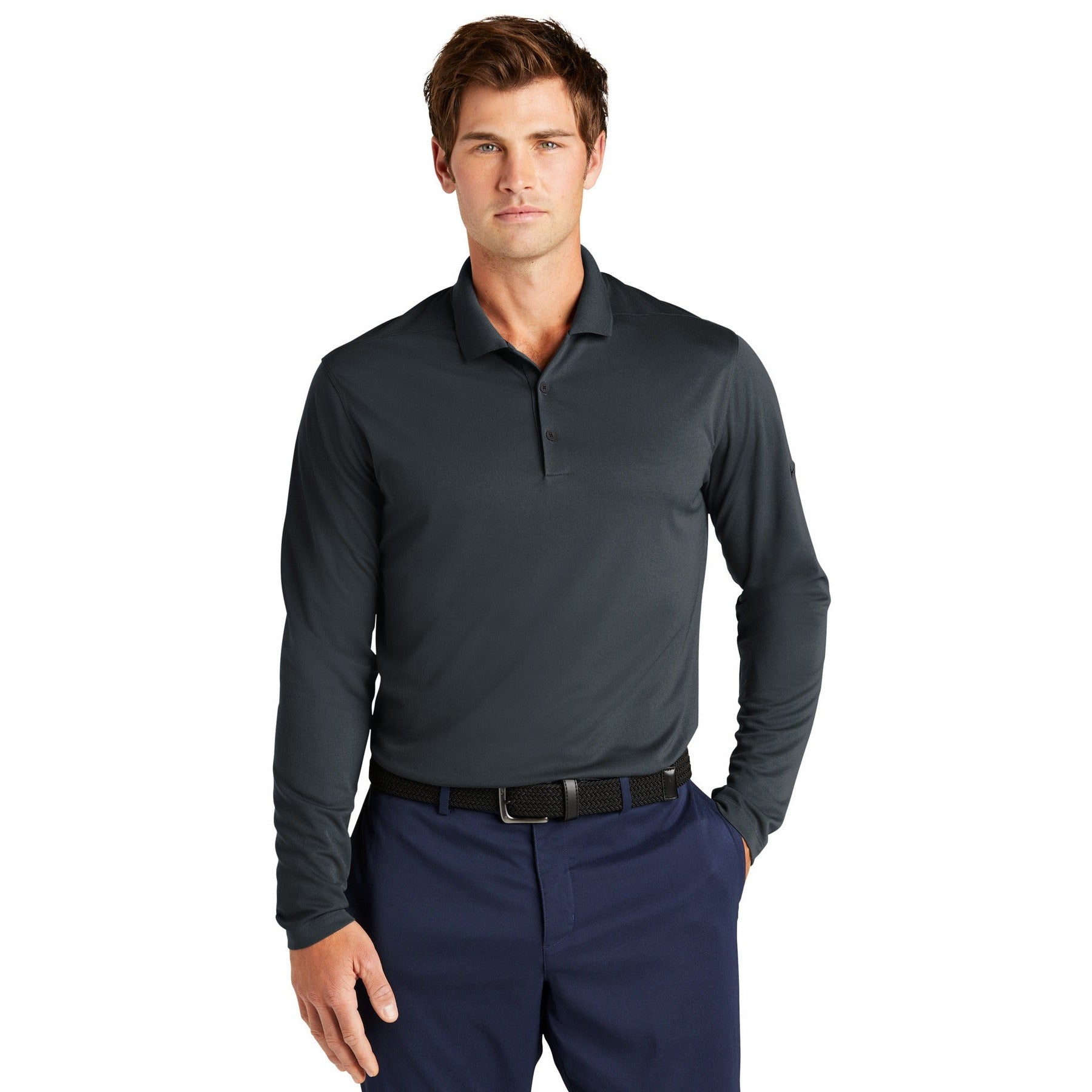 Nike-Nike Dri-FIT Micro Pique 2.0 Long Sleeve Polo NKDC2104-MedTech-1