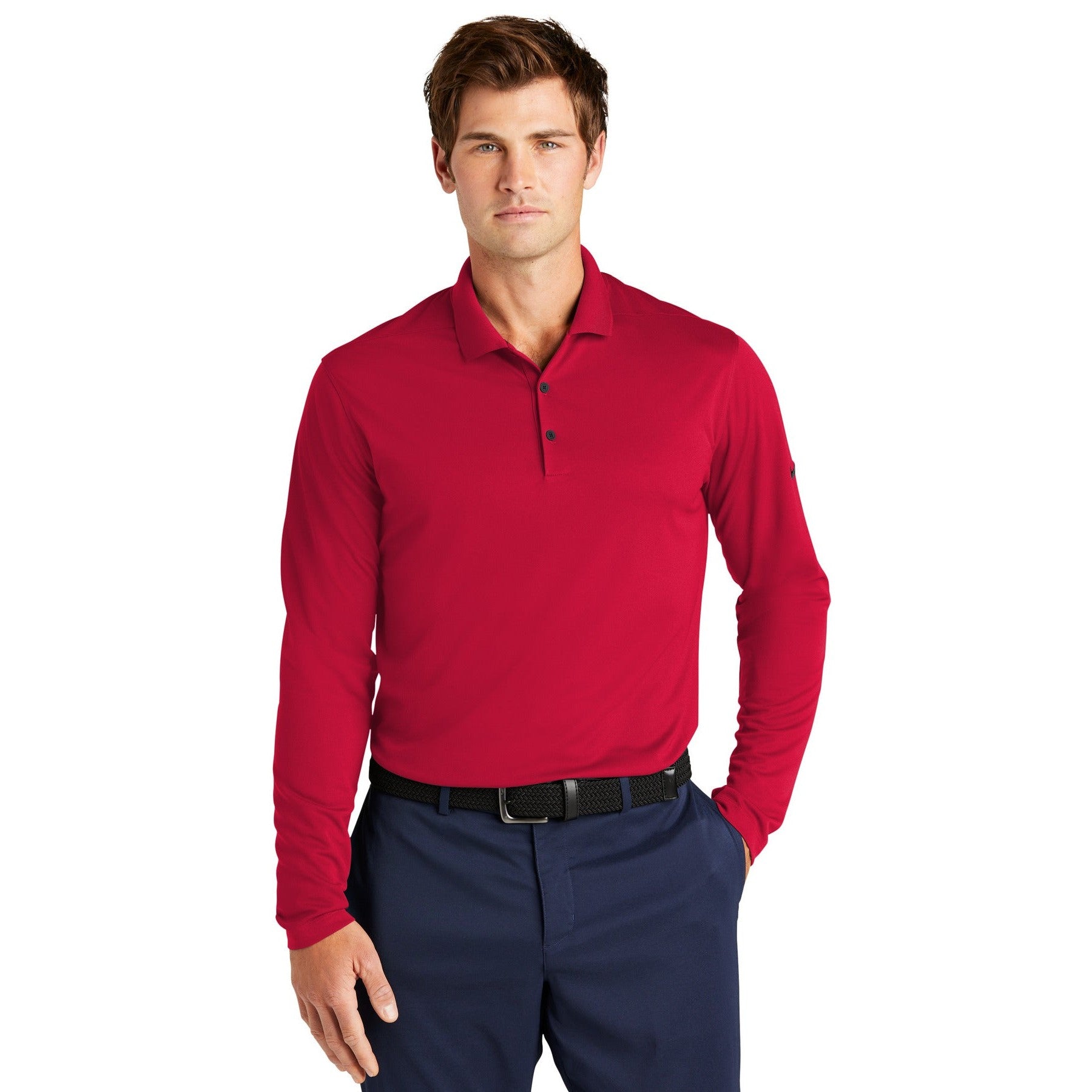 Nike-Nike Dri-FIT Micro Pique 2.0 Long Sleeve Polo NKDC2104-MedTech-6