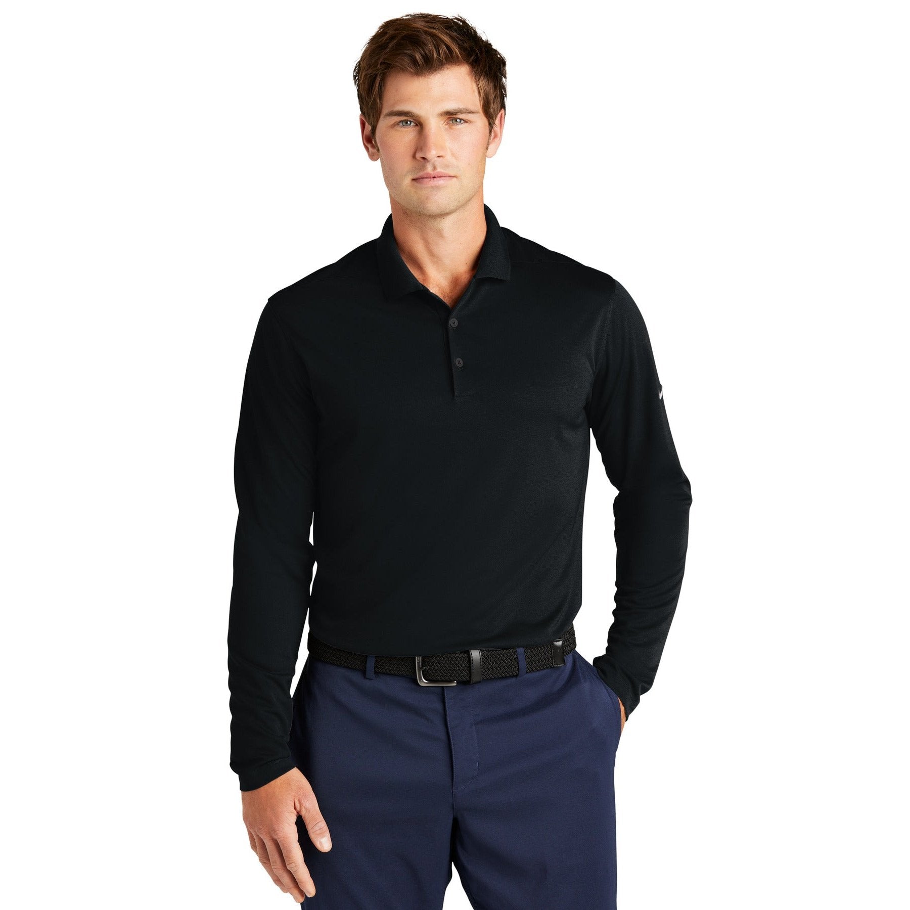 Nike-Nike Dri-FIT Micro Pique 2.0 Long Sleeve Polo NKDC2104-MedTech-2