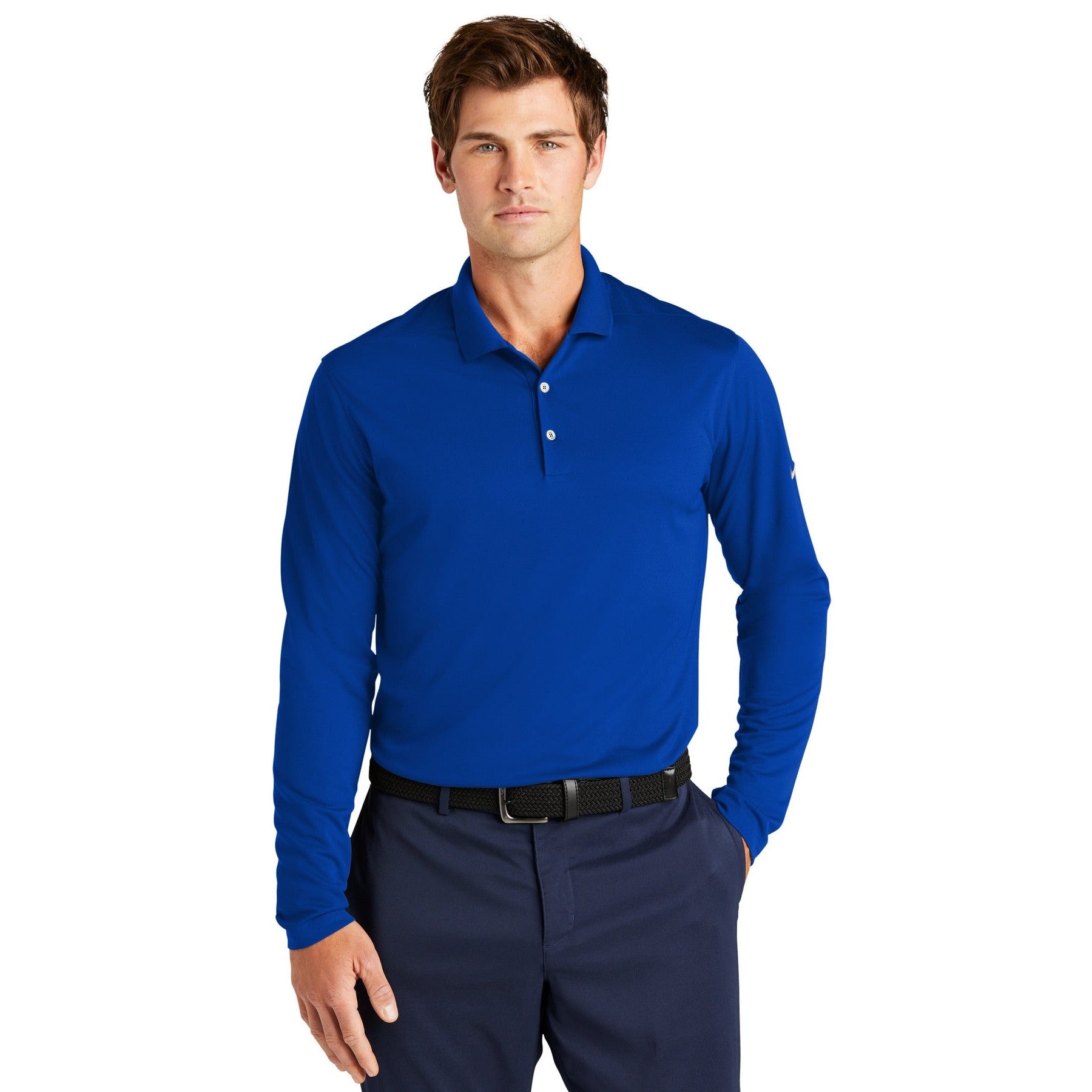 Nike-Nike Dri-FIT Micro Pique 2.0 Long Sleeve Polo NKDC2104-MedTech-3