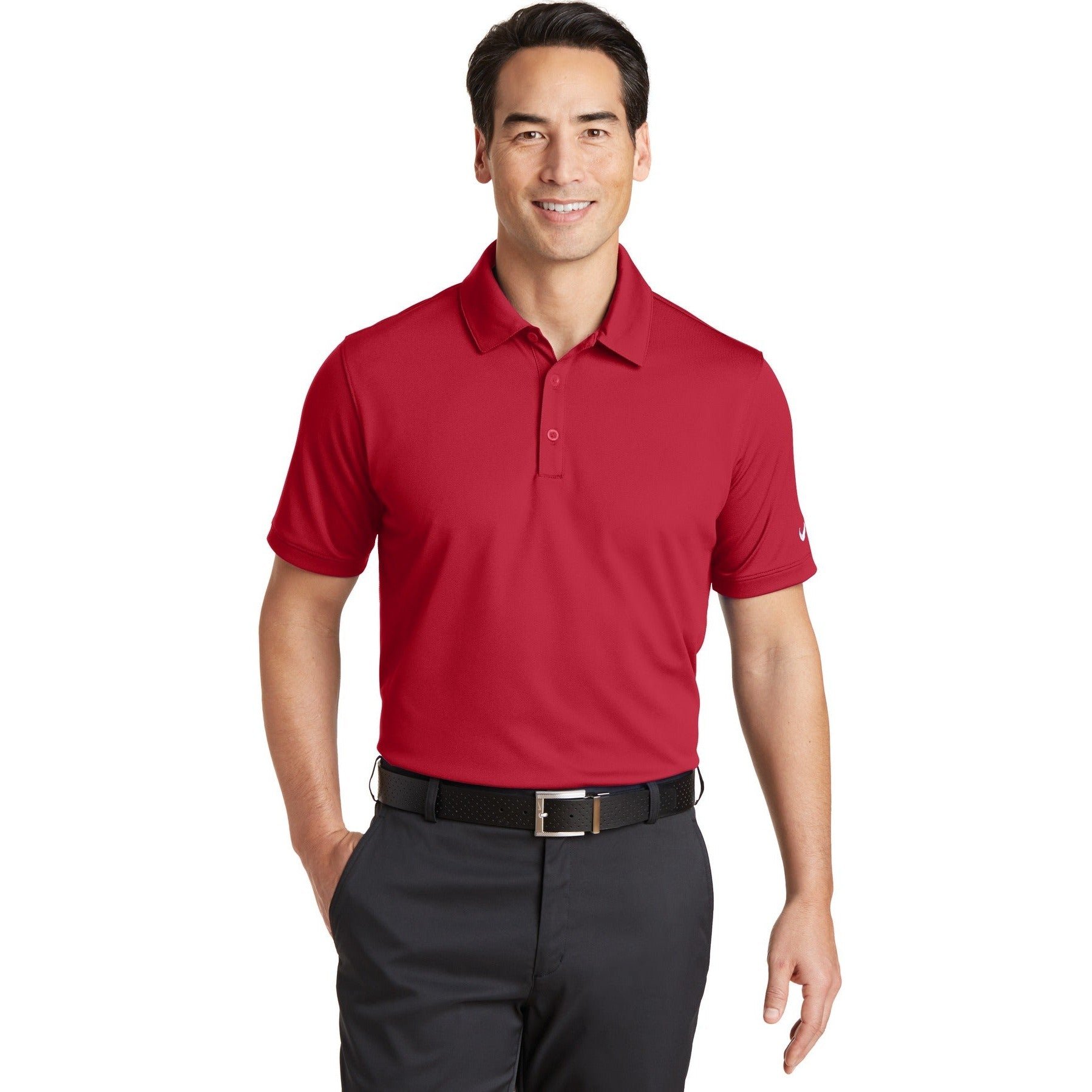 Nike-Nike Dri-FIT Solid Icon Pique Modern Fit Polo. 746099-MedTech-4