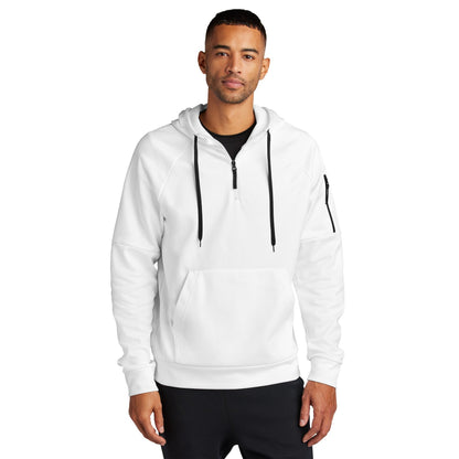 Nike-Nike Therma-FIT Pocket 1/4-Zip Fleece Hoodie NKFD9742-MedTech-7