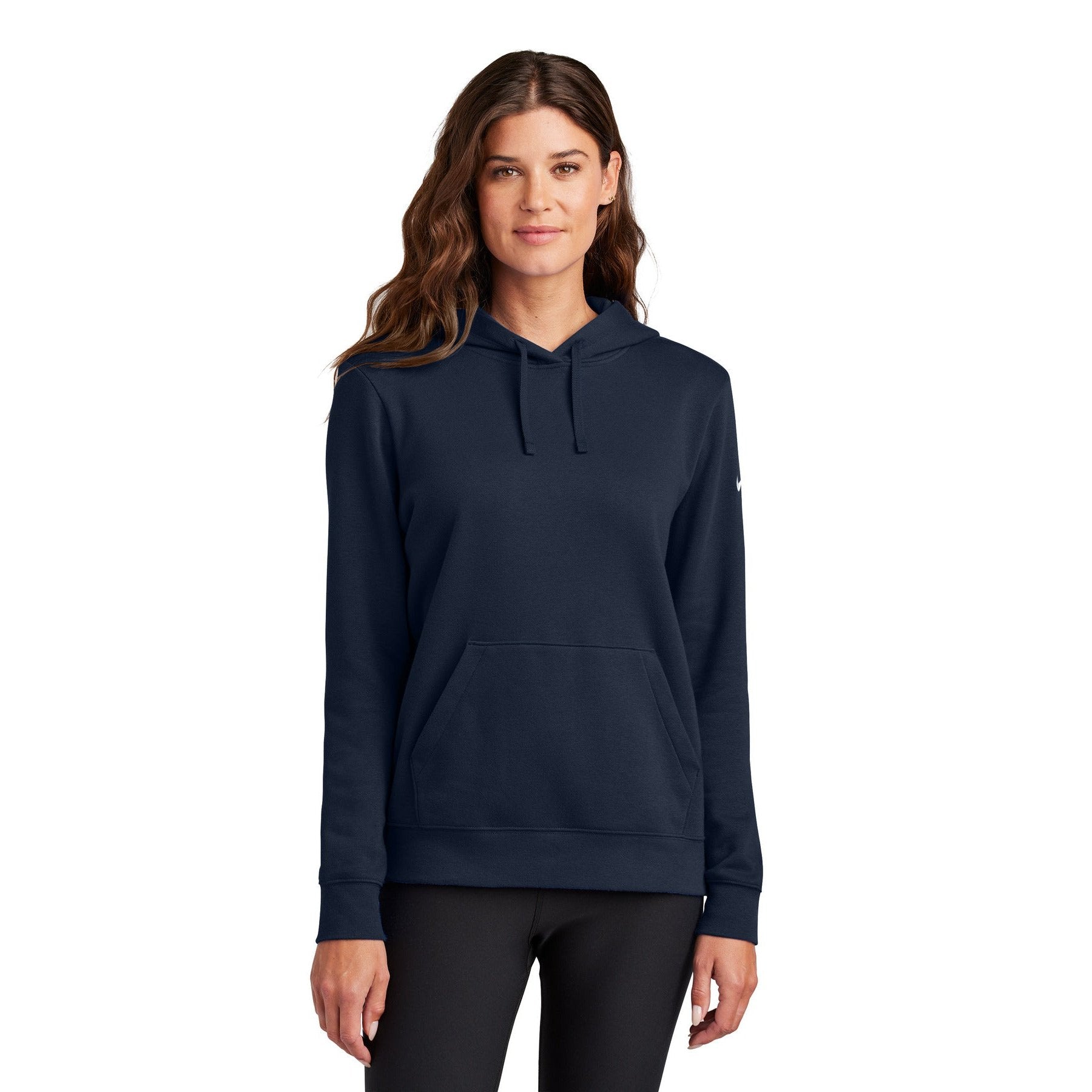 Nike-Nike Women's Club Fleece Sleeve Swoosh Pullover Hoodie NKFD9889-MedTech-6
