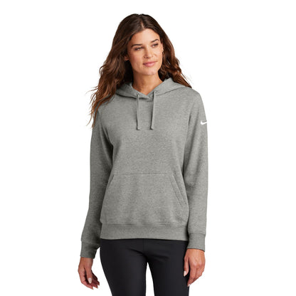 Nike-Nike Women's Club Fleece Sleeve Swoosh Pullover Hoodie NKFD9889-MedTech-3