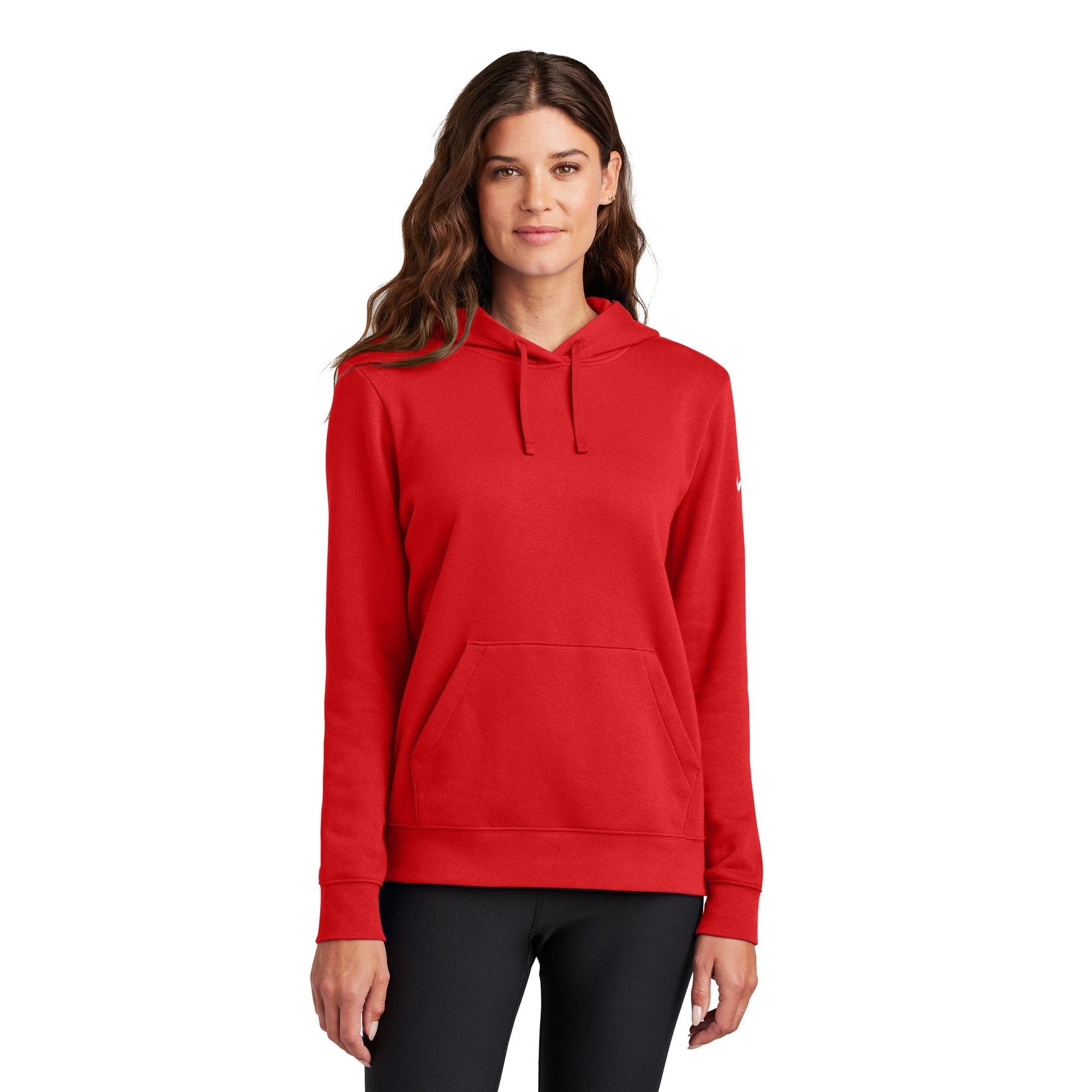 Nike-Nike Women's Club Fleece Sleeve Swoosh Pullover Hoodie NKFD9889-MedTech-7