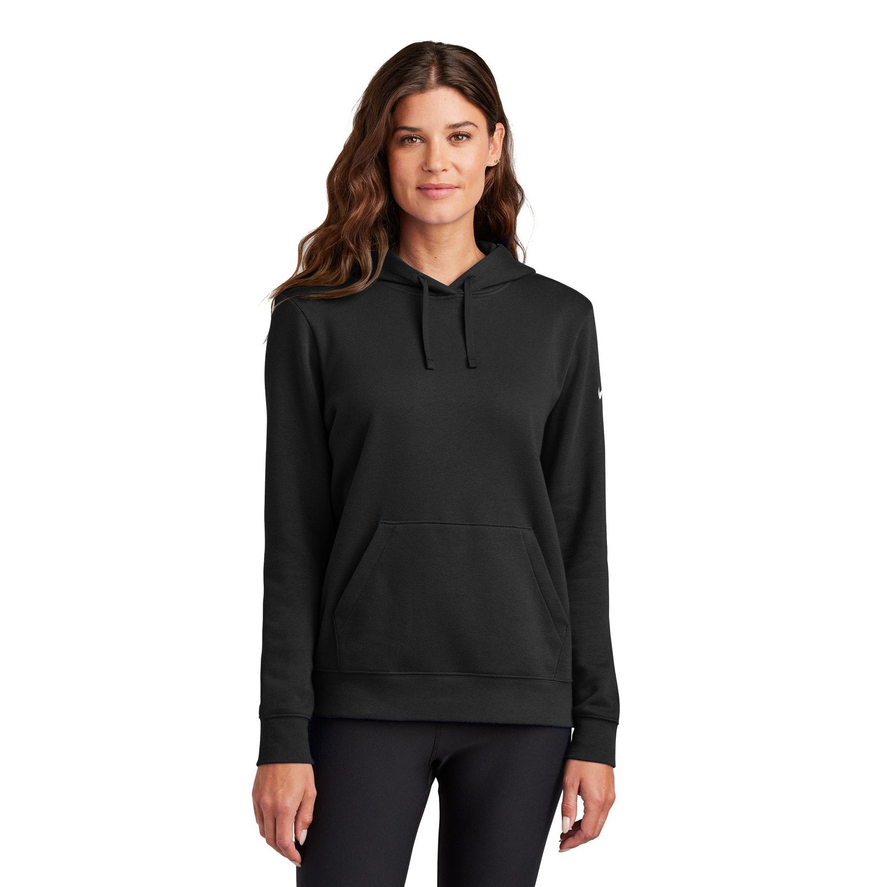 Nike-Nike Women's Club Fleece Sleeve Swoosh Pullover Hoodie NKFD9889-MedTech-2