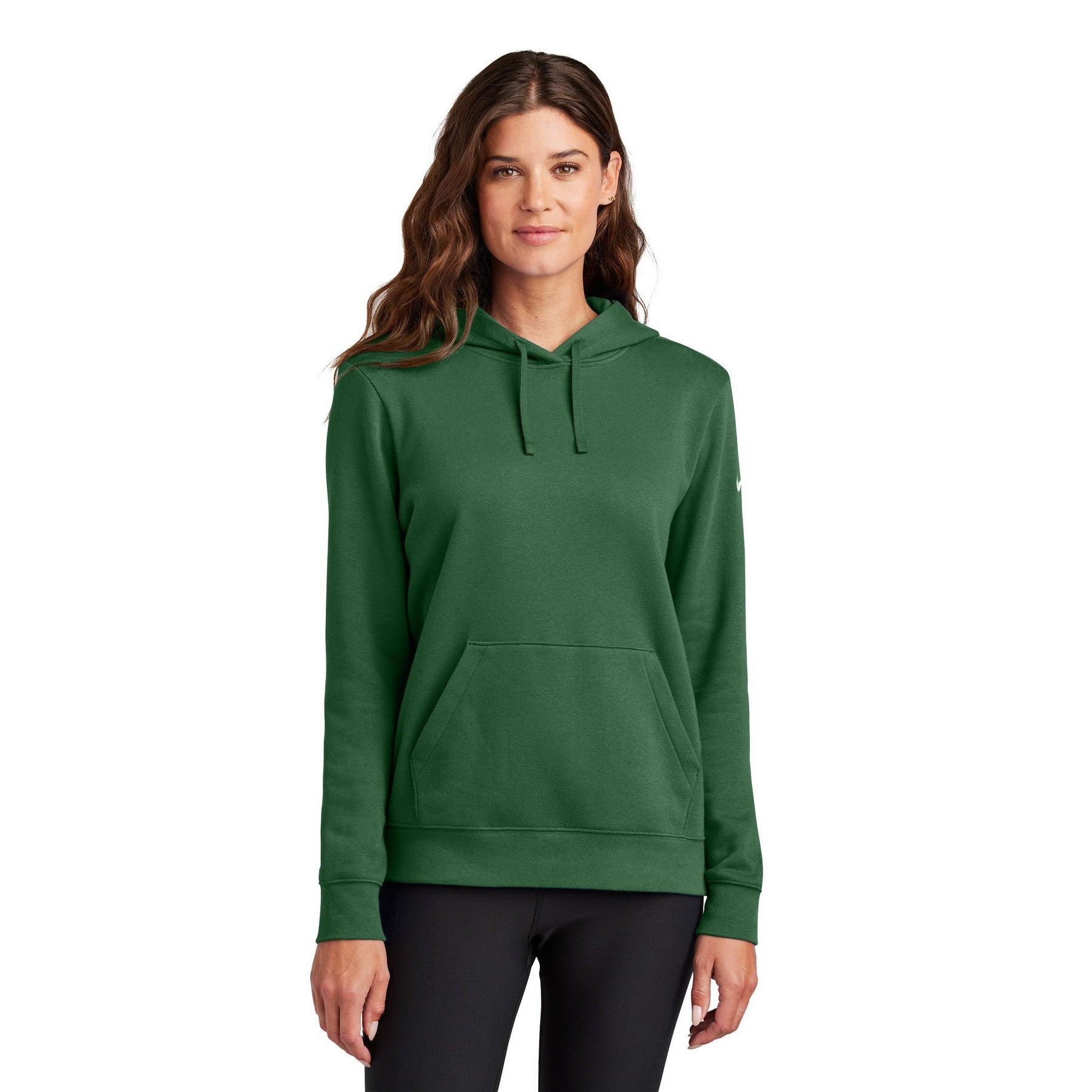Nike-Nike Women's Club Fleece Sleeve Swoosh Pullover Hoodie NKFD9889-MedTech-5