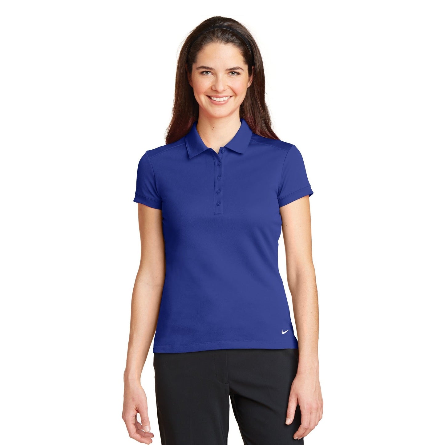 Nike-Nike Women's Dri-FIT Solid Icon Pique Modern Fit Polo. 746100-MedTech-3