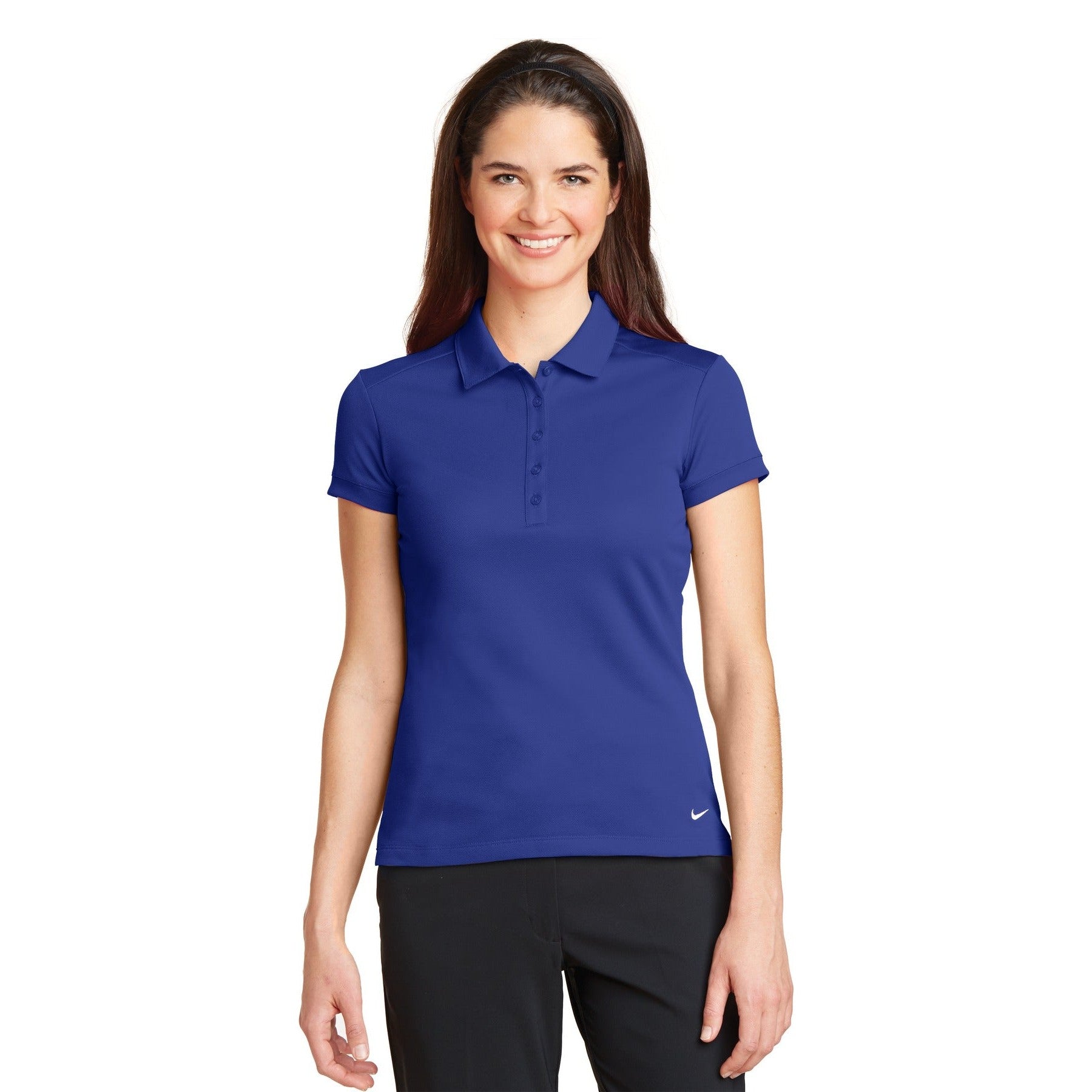 Nike-Nike Women's Dri-FIT Solid Icon Pique Modern Fit Polo. 746100-MedTech-3