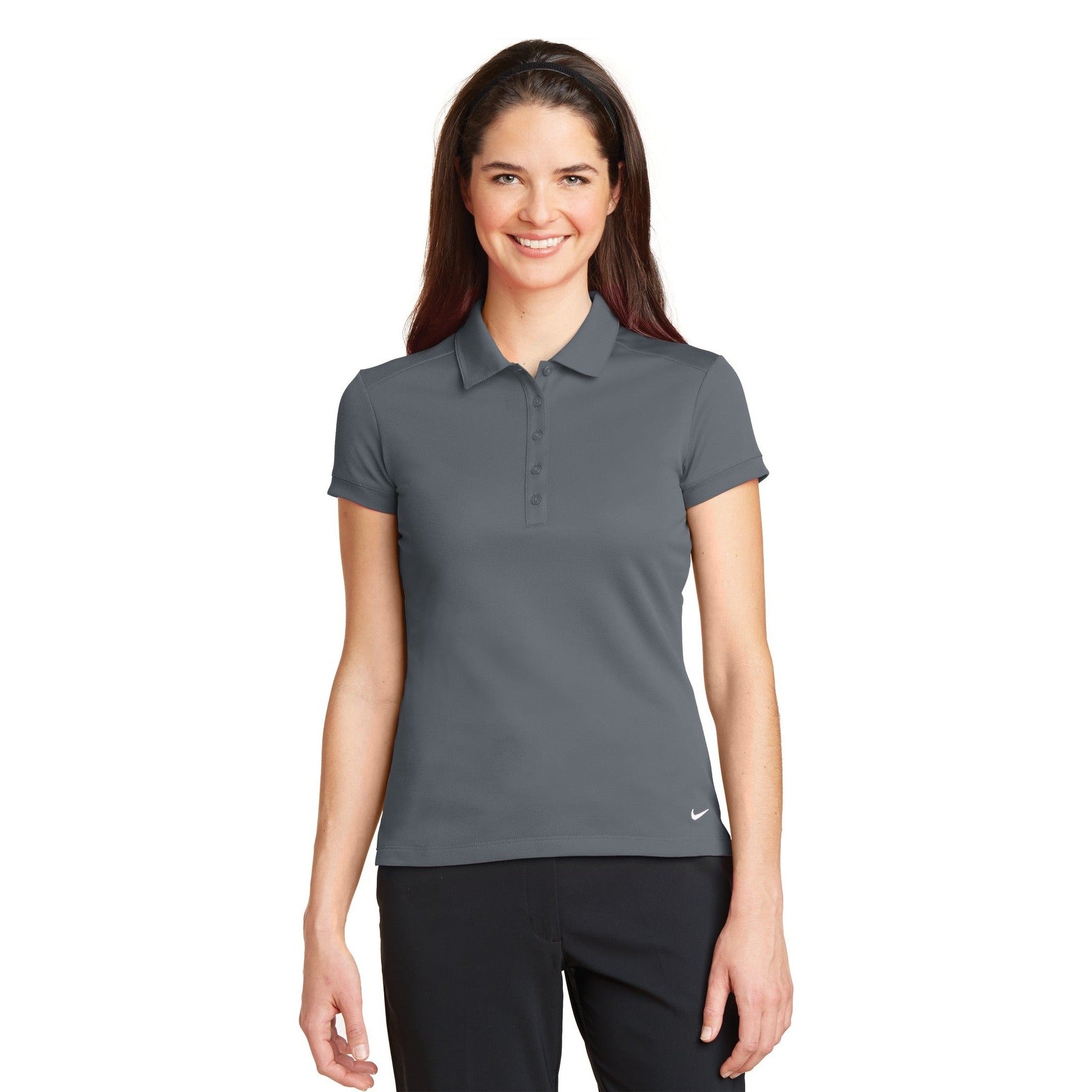 Nike-Nike Women's Dri-FIT Solid Icon Pique Modern Fit Polo. 746100-MedTech-2
