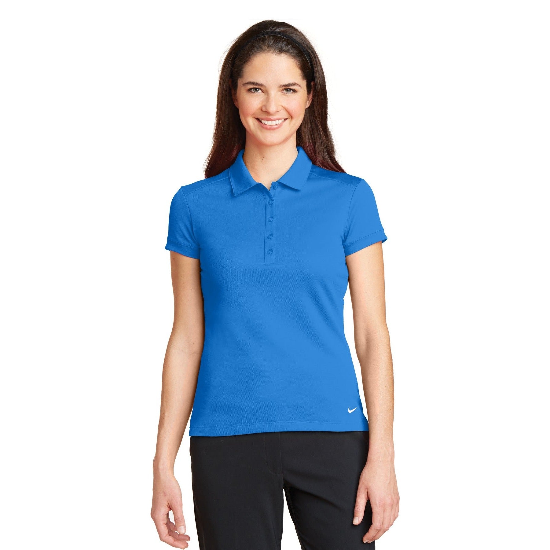 Nike-Nike Women's Dri-FIT Solid Icon Pique Modern Fit Polo. 746100-MedTech-5