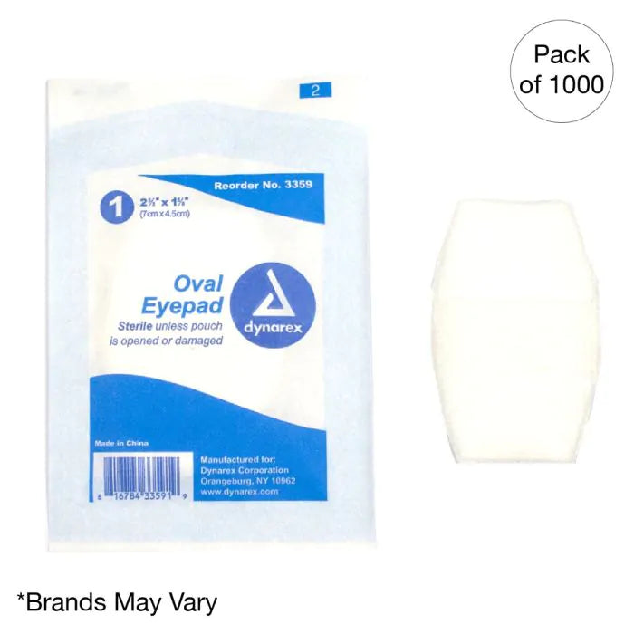  Kemp USA-Oval Eye Pad Case of 1000-MedTech-1