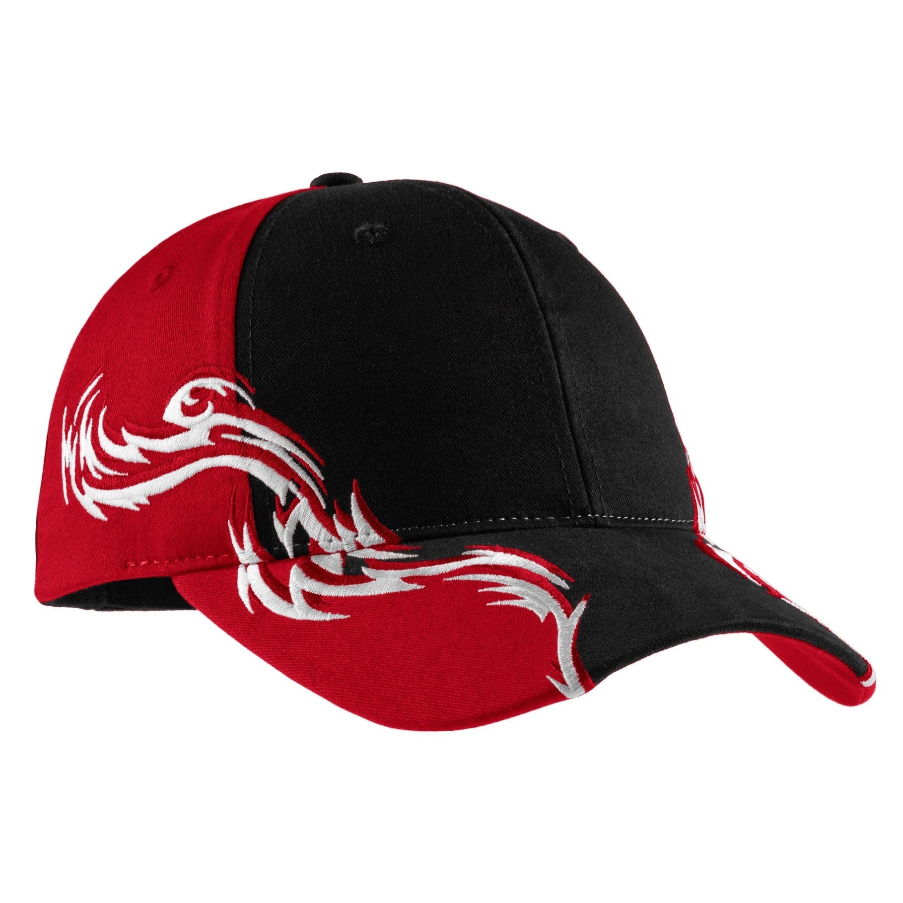 Port Authority-Port Authority® Colorblock Racing Cap with Flames. C859-MedTech-1