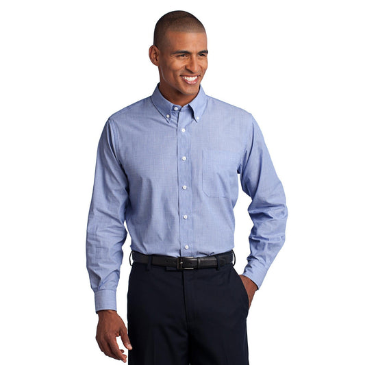 Port Authority-Port Authority® Crosshatch Easy Care Shirt. S640-MedTech-1