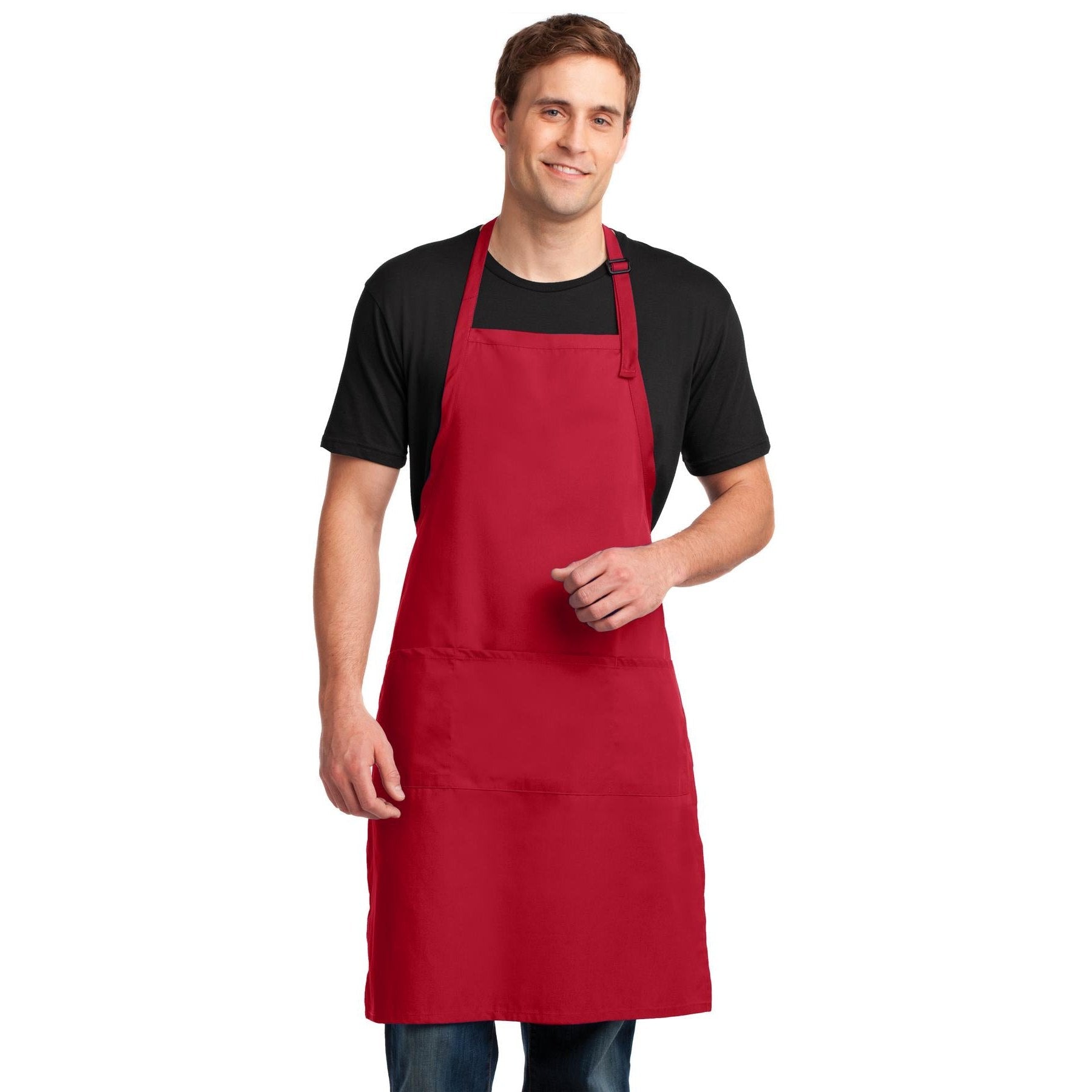 Port Authority-Port Authority® Easy Care Extra Long Bib Apron with Stain Release. A700-MedTech-4