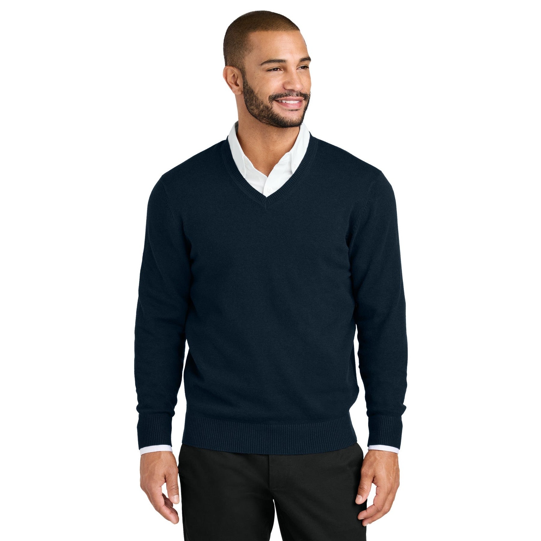 Port Authority-Port Authority® Easy Care V-Neck Sweater SW2850-MedTech-4