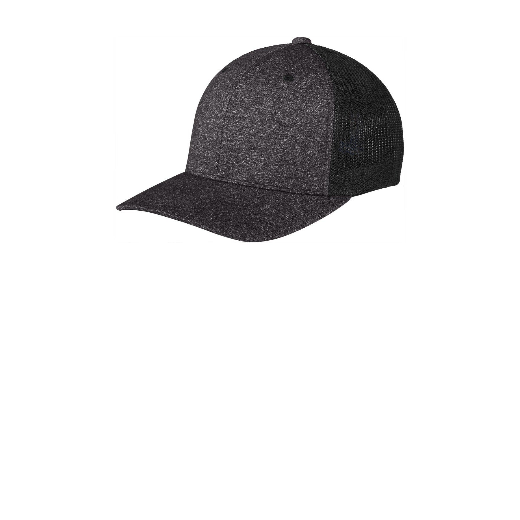 Port Authority-Port Authority ® Flexfit ® Melange Mesh Back Trucker Cap C302-MedTech-1