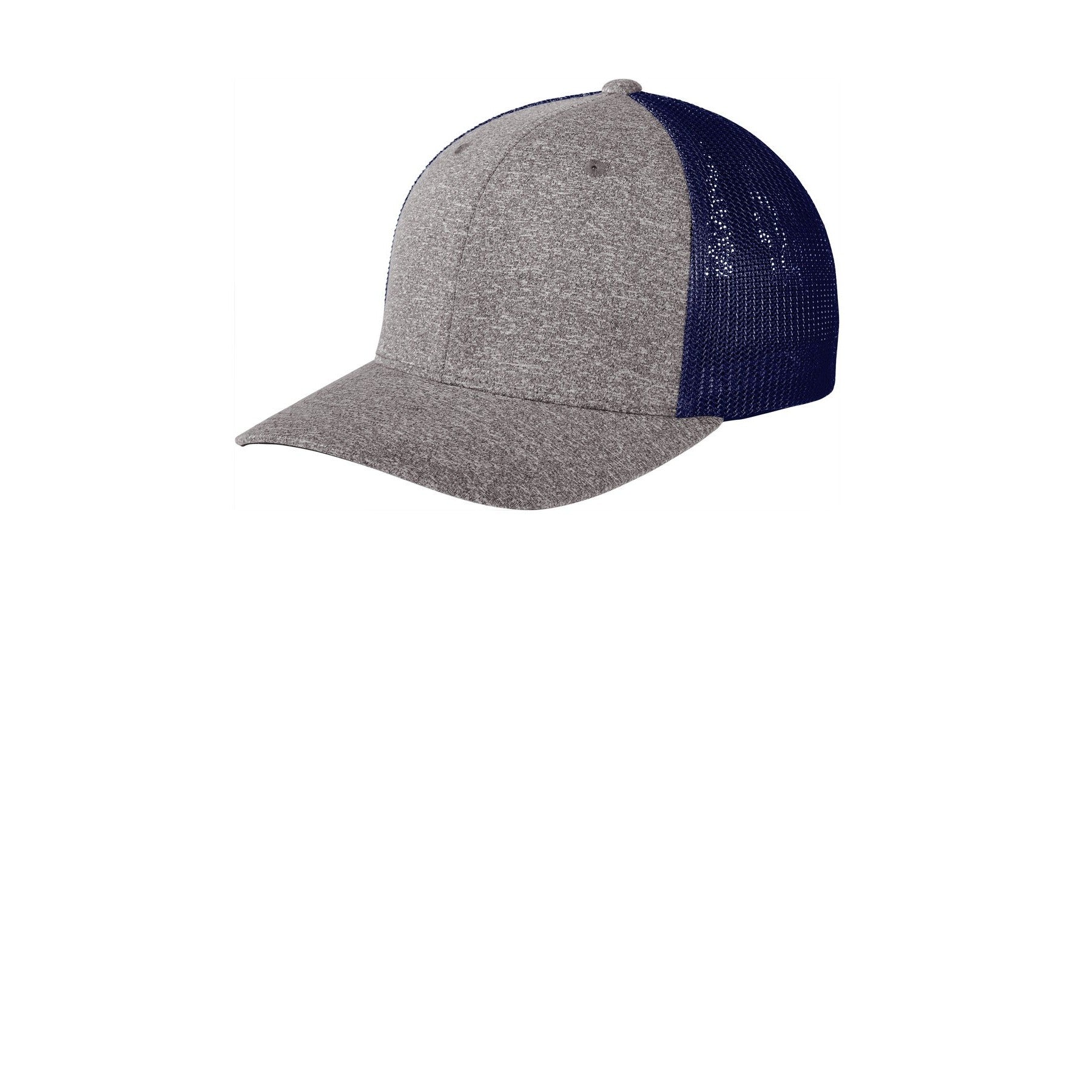 Port Authority-Port Authority ® Flexfit ® Melange Mesh Back Trucker Cap C302-MedTech-2