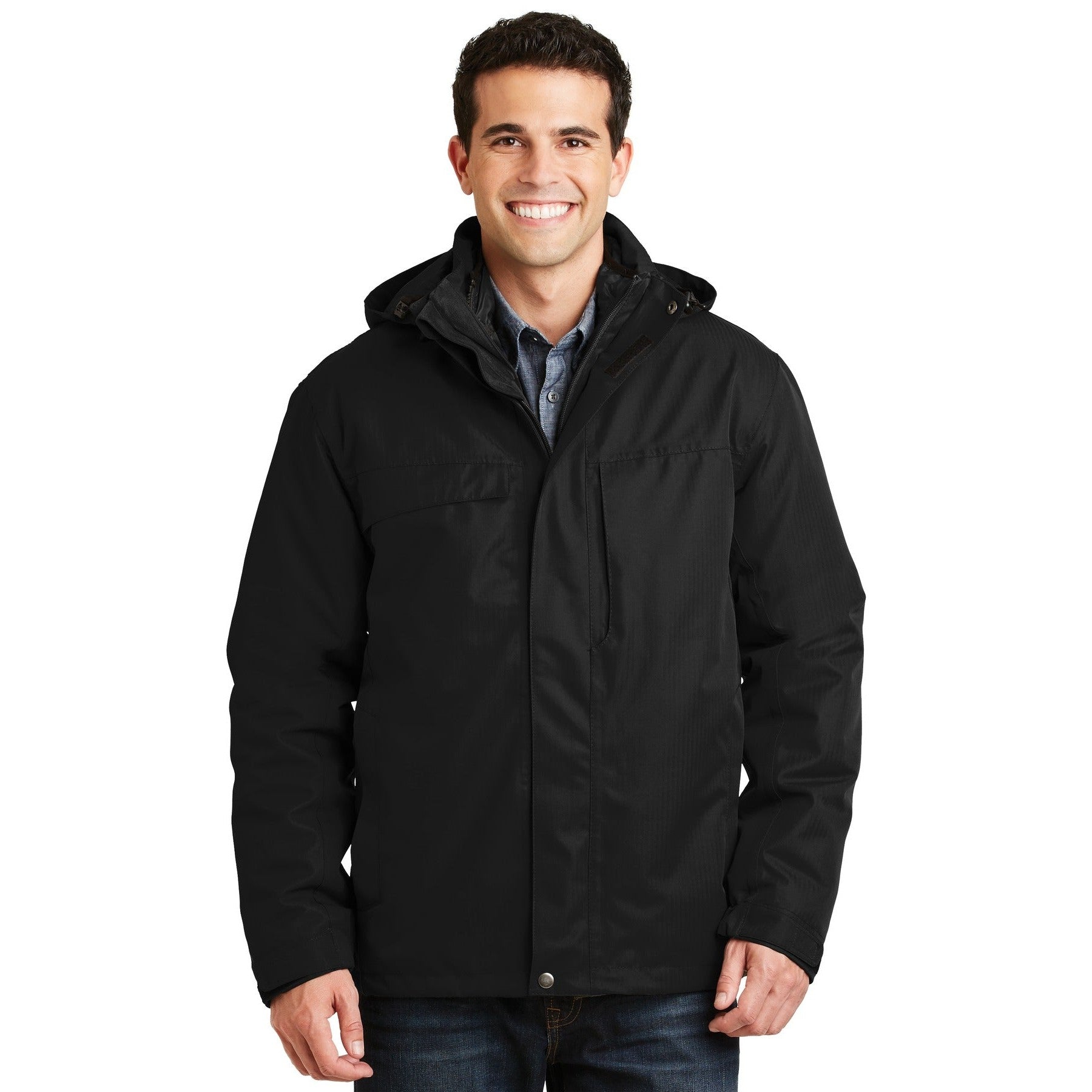 Port Authority-Port Authority® Herringbone 3-in-1 Parka. J302-MedTech-1