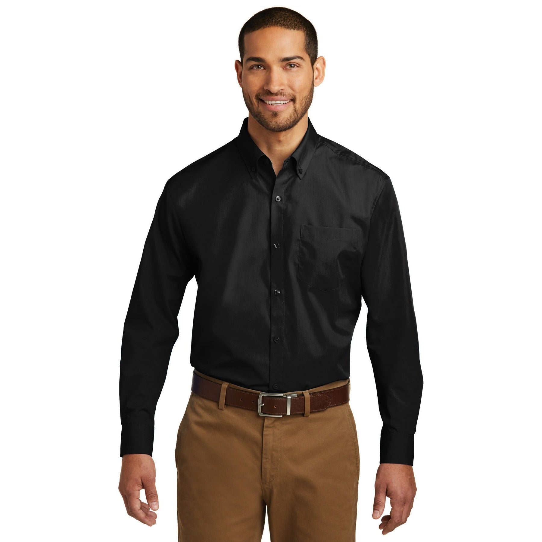 Port Authority-Port Authority® Long Sleeve Carefree Poplin Shirt. W100-MedTech-3