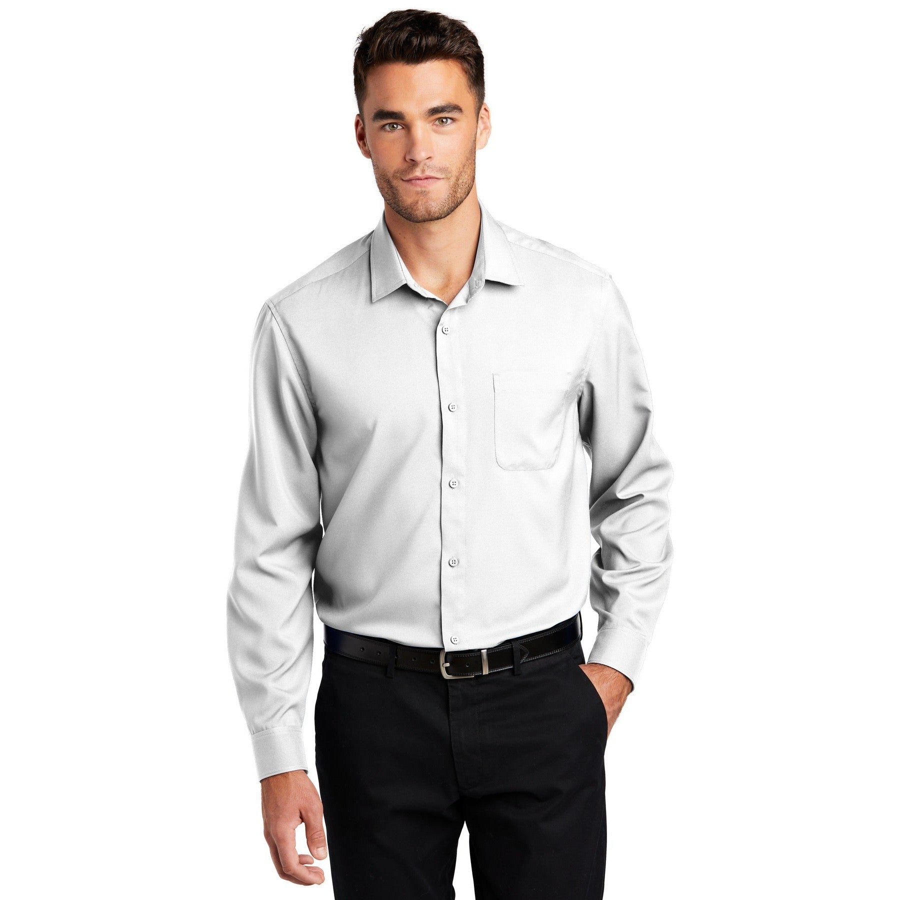 Port Authority-Port Authority ® Long Sleeve Performance Staff Shirt W401-MedTech-6