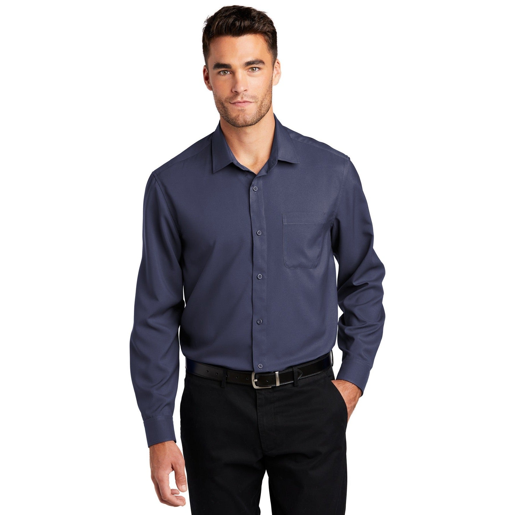 Port Authority-Port Authority ® Long Sleeve Performance Staff Shirt W401-MedTech-5