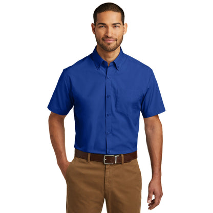 Port Authority-Port Authority® Short Sleeve Carefree Poplin Shirt. W101-MedTech-4