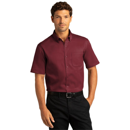 Port Authority-Port Authority® Short Sleeve SuperPro React™ Twill Shirt. W809-MedTech-1