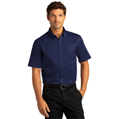 Port Authority-Port Authority® Short Sleeve SuperPro React™ Twill Shirt. W809-MedTech-12
