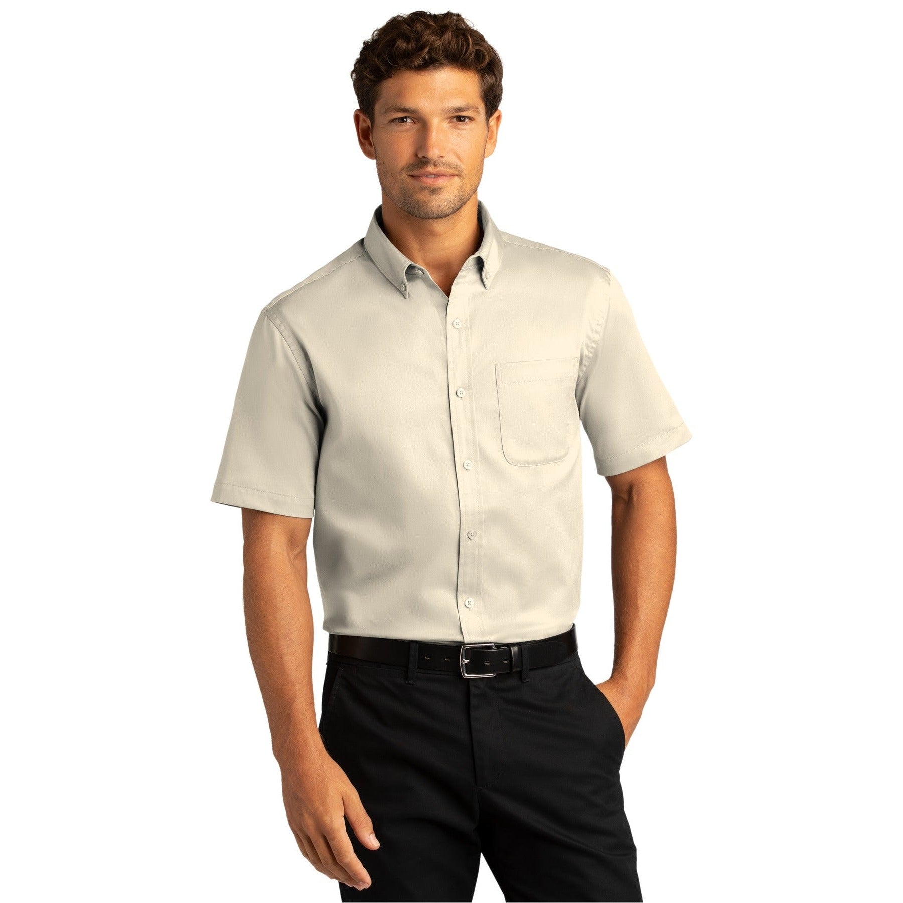 Port Authority-Port Authority® Short Sleeve SuperPro React™ Twill Shirt. W809-MedTech-5