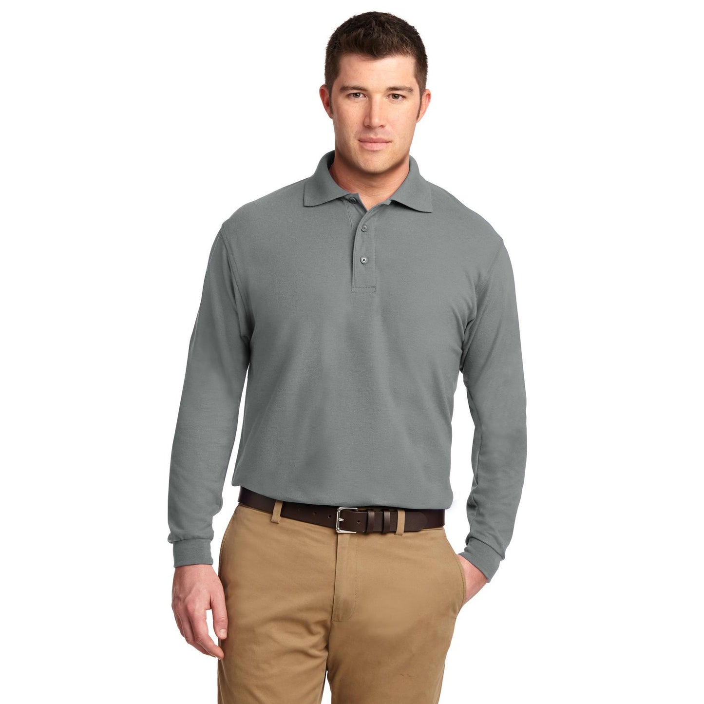Port Authority-Port Authority® Silk Touch™ Long Sleeve Polo. K500LS-MedTech-3