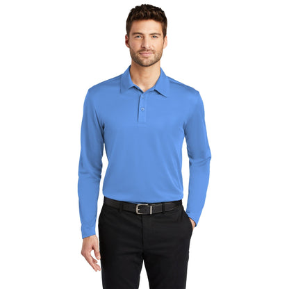 Port Authority-Port Authority® Silk Touch™ Performance Long Sleeve Polo. K540LS-MedTech-3