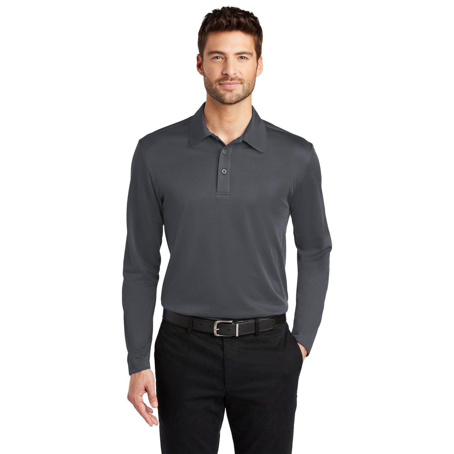 Port Authority-Port Authority® Silk Touch™ Performance Long Sleeve Polo. K540LS-MedTech-7