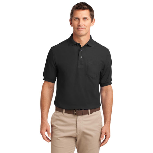 Port Authority-Port Authority® Tall Silk Touch™ Polo with Pocket. TLK500P-MedTech-1