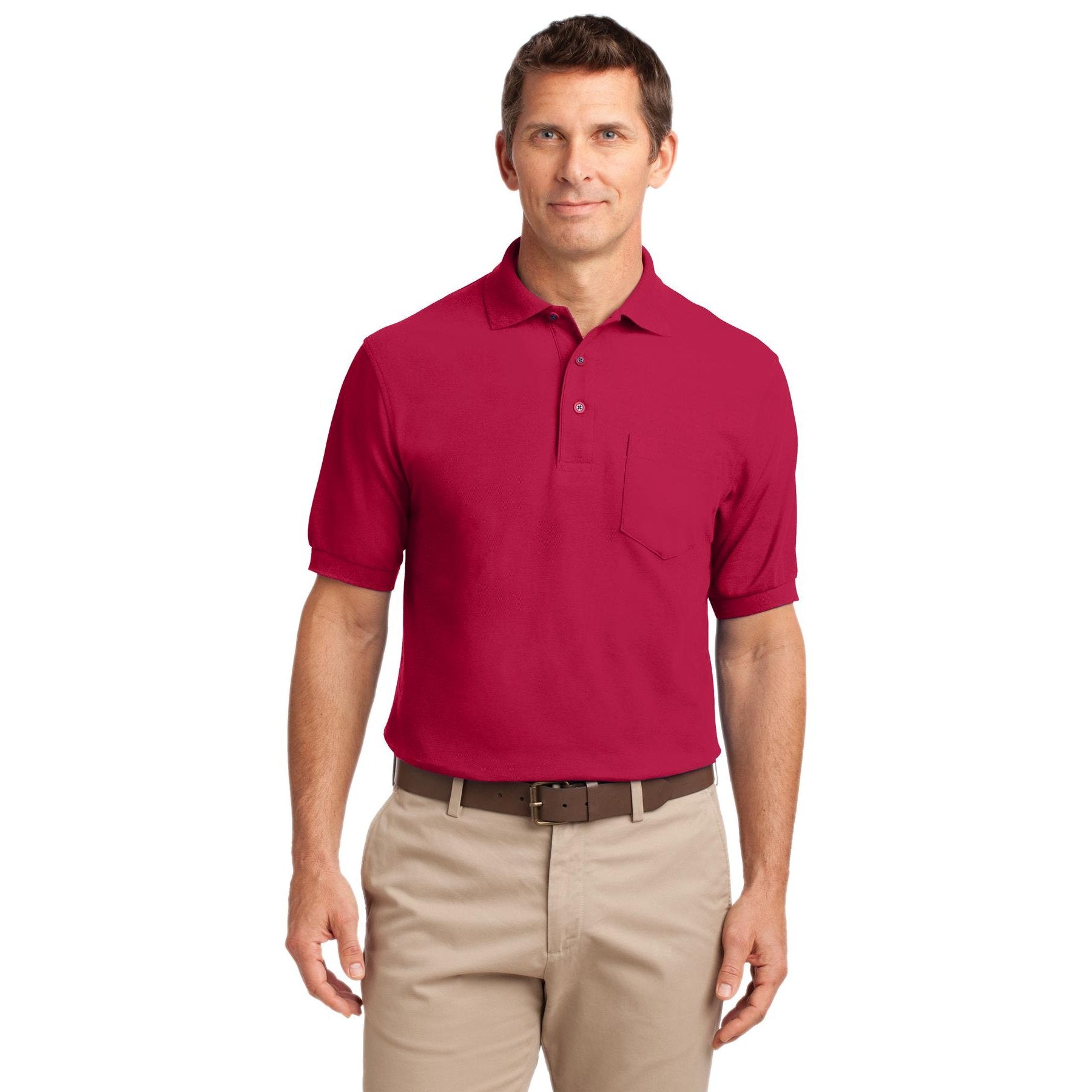 Port Authority-Port Authority® Tall Silk Touch™ Polo with Pocket. TLK500P-MedTech-6