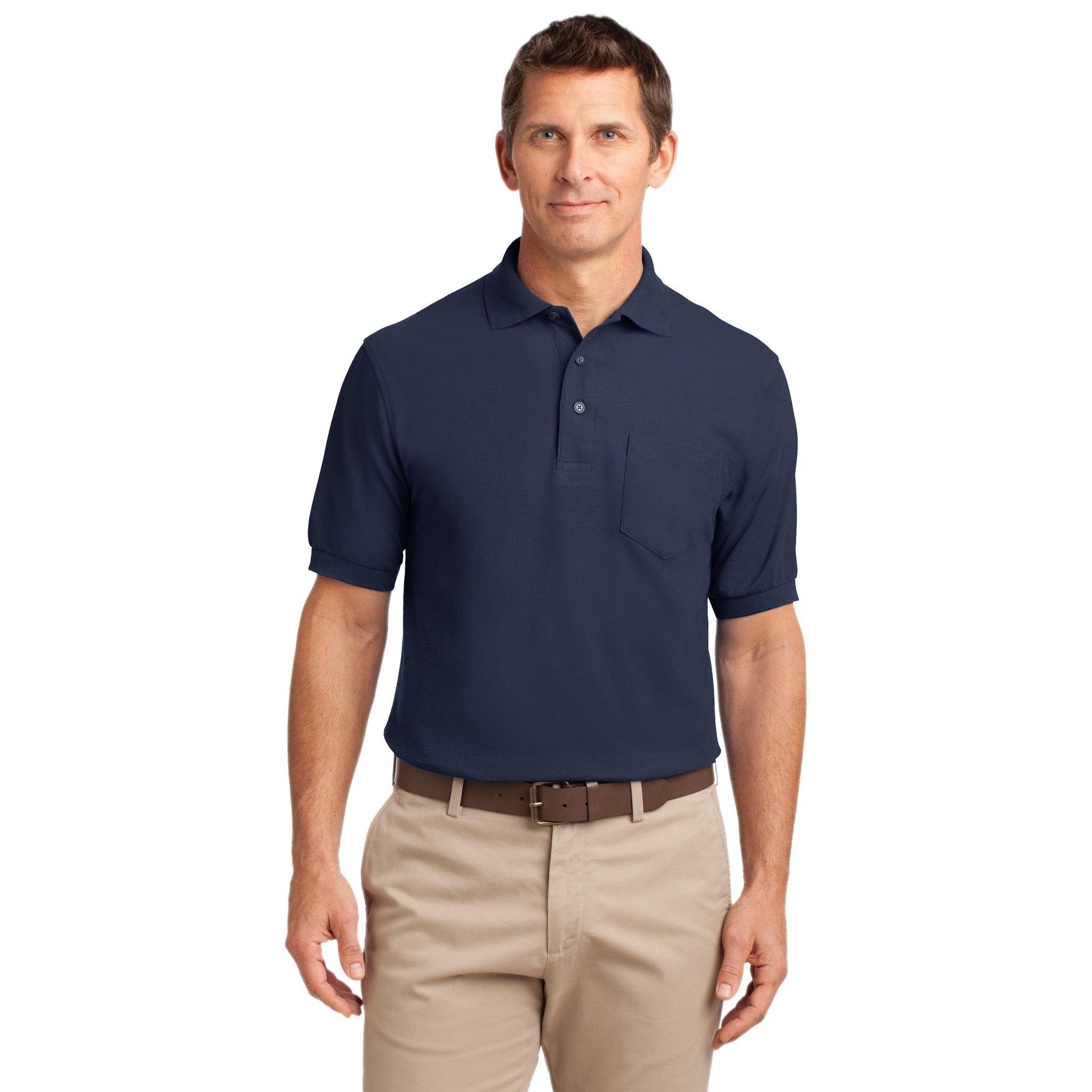 Port Authority-Port Authority® Tall Silk Touch™ Polo with Pocket. TLK500P-MedTech-5
