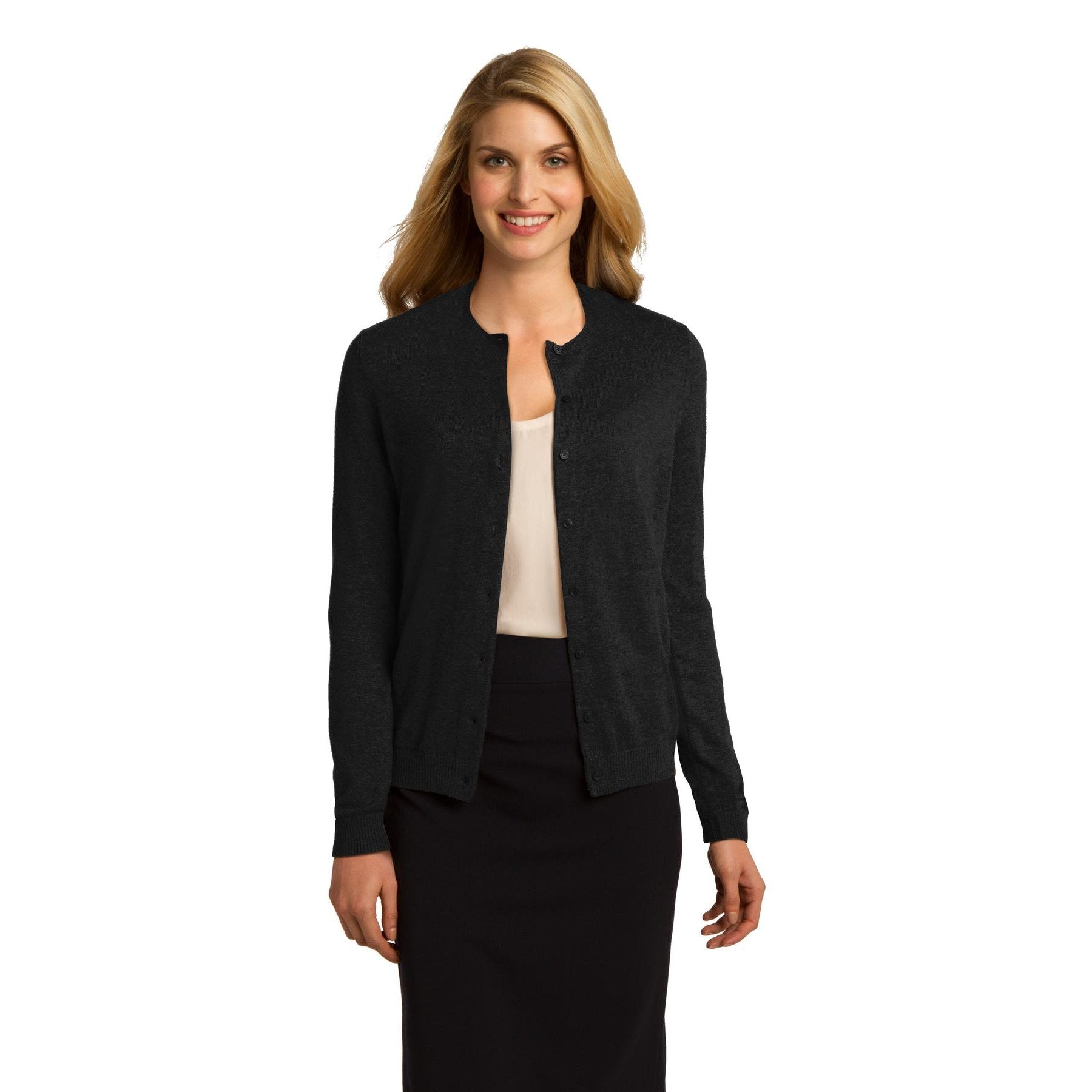 Port Authority-Port Authority® Women's Cardigan Sweater. LSW287-MedTech-1