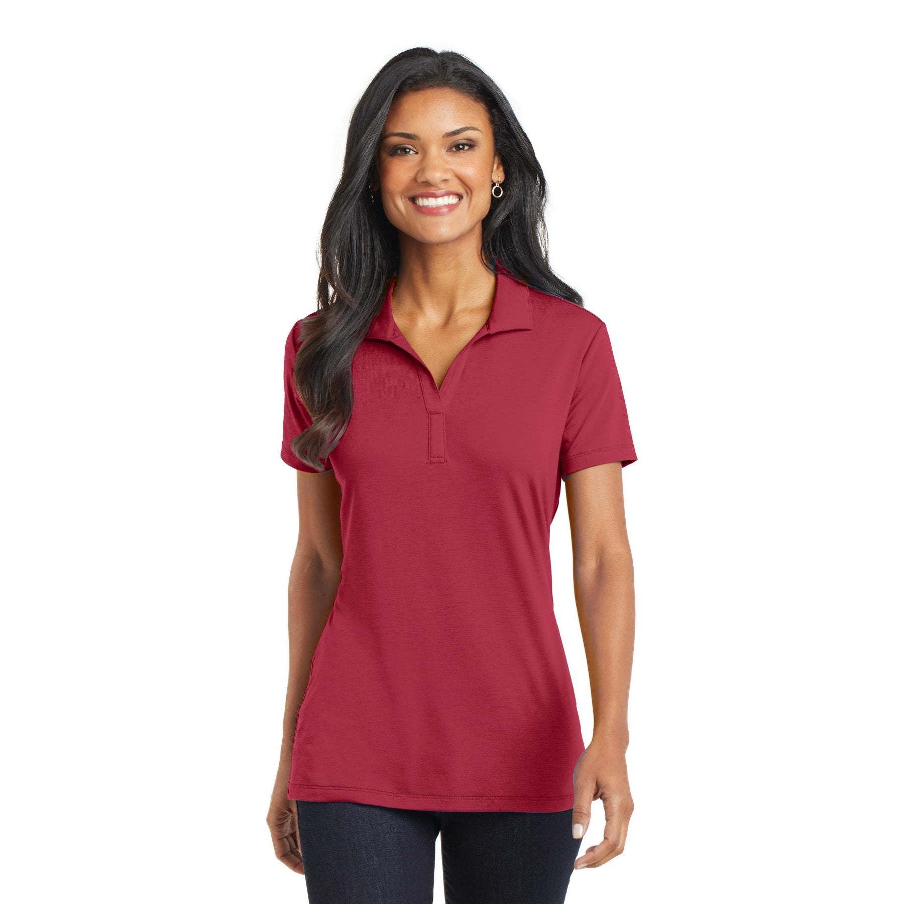 Port Authority-Port Authority® Women's Cotton Touch™ Performance Polo. L568-MedTech-2